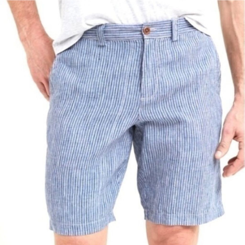 Tommy Bahama Relax Linen Striped Flat Front Shorts
